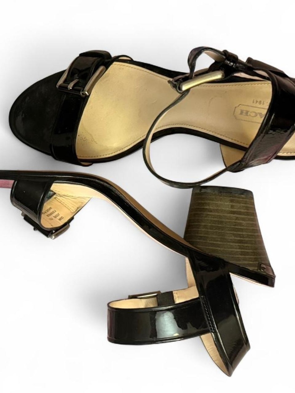 Coach Black Heel Sandals - Picture 1 of 5